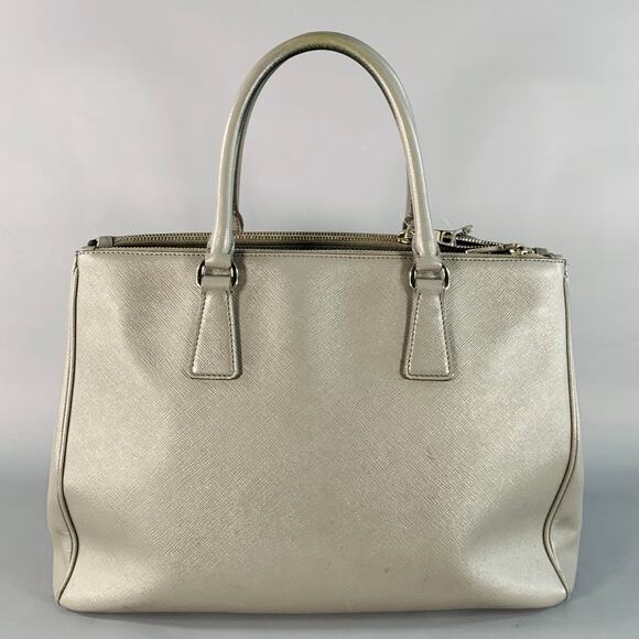 PRADA Galleria Grey Saffiano Leather Top Handles Handbag - Picture 4 of 14